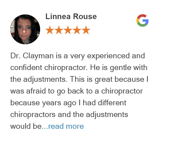 Google review from Linnea Rouse - Roxbury West Seattle Burien Chiropractic Clinic